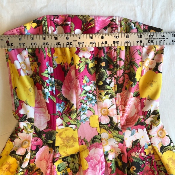New York Company STRETCH Colorful Floral Strapless Dress Size S - Picture 5 of 11